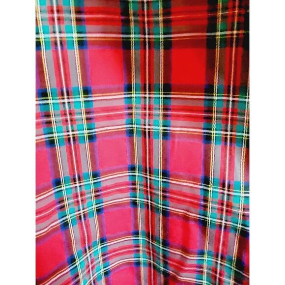 Lands’ End 22W Women’s Red Plaid‎ Long Sleeve Tunic Top Supima Cotton LS - Picture 5 of 6